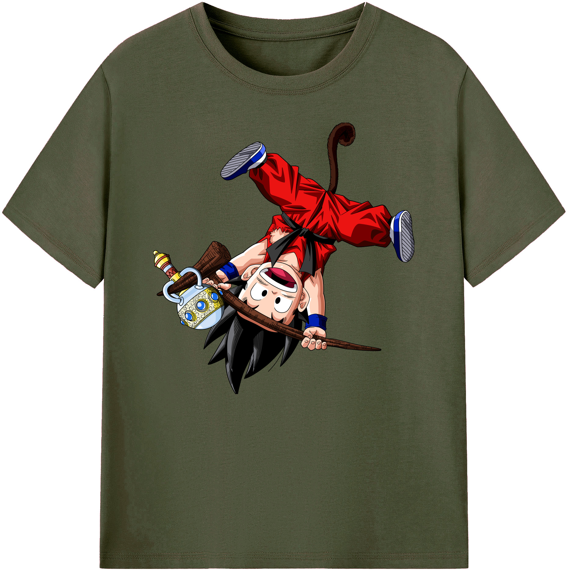 （画像用） ドラゴンボール 孫悟空（そん ごくう）Son Goku カカロット DRAGON BALL Kakarotto 綿100％ メンズ半袖Tシャツ｜肌触りやわらか＆通気性